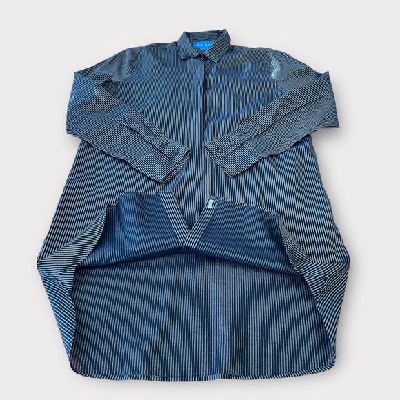 M.i.h. Jeans Women cover up long dress Shirt XS Stripe Black & Gold Pre-owned - Picture 2 of 10